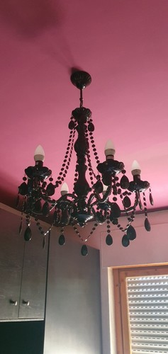 Lampadario nero braccia - lampadario,