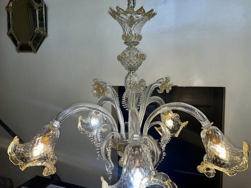 Lampadario bianco oro 5 - ,